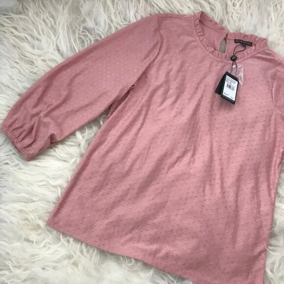 Adrianna Papell Pink long sleeve top - Picture 2 of 6